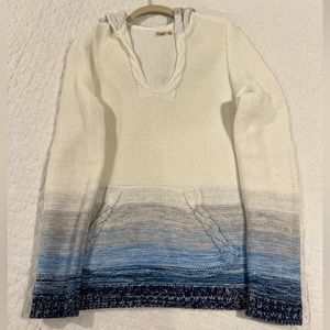 NWOT - Faherty hooded pullover ombré sweater size M